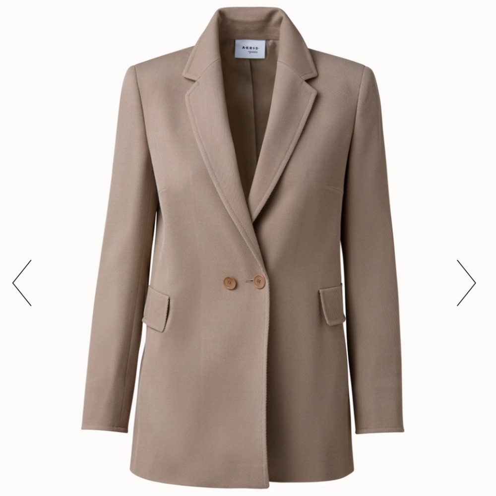 NWOT AKRIS PUNTO Boyfriend Cord Jacket in 100% Virgin Wool Tricotine - Sz US 10